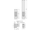 SCHROFF frontpaneel met AC-ingangsmodule, 3 HE, 8 HE, 2,5 mm, Al, geanodiseerd, onbehandelde randen