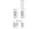 SCHROFF Frontpaneel met AC-ingangsmodule, 6 HE, 8 HE, 2,5 mm, Al, geanodiseerd, onbehandelde randen