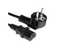 VALUE Power Cable, straight IEC Conncector, black, 3 m
