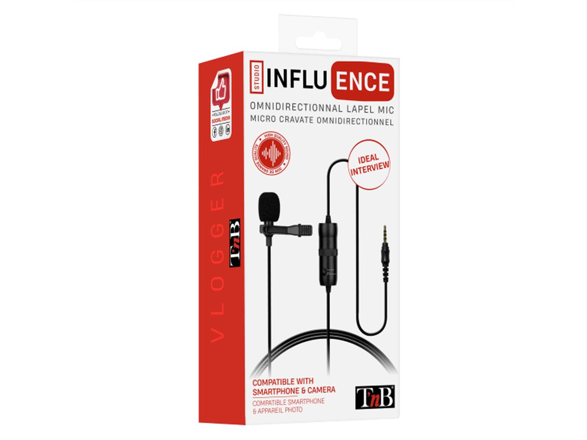 T'nB Influence Clip Microfon 360°, 3,5 mm Jack