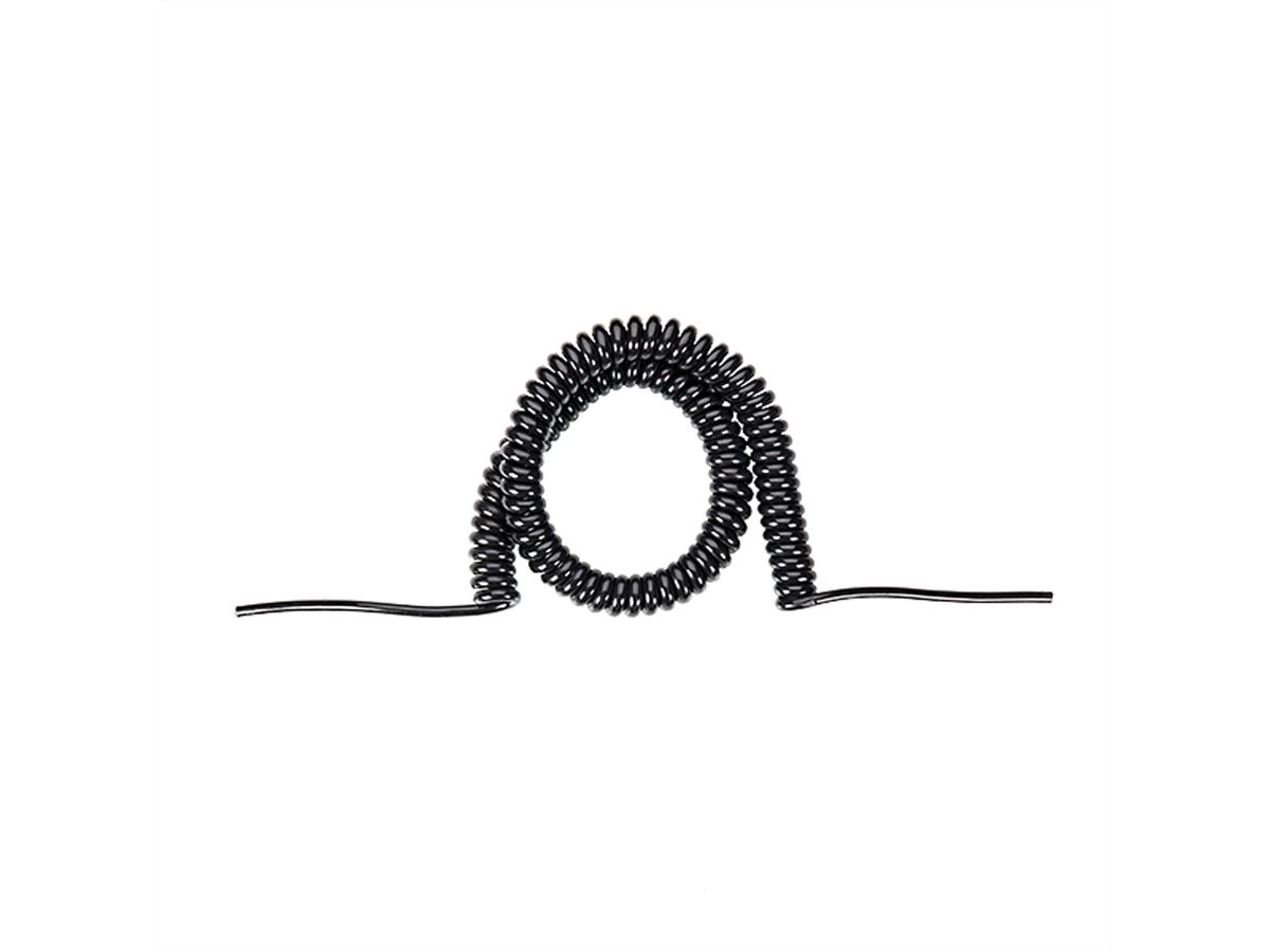 BACHMANN coiled cable 3G1.5 black 1.5-6m, CS-YMH11Y-J