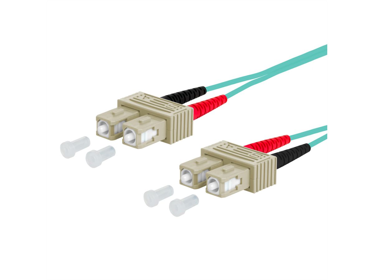 METZ CONNECT OpDAT patch cord, SC-D/SC-D OM3, 1 m