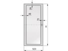 SCHROFF Eurorack glasdeur met acrylglas, RAL 7021, 34 U 600W