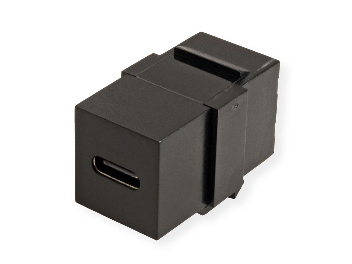 VALUE USB Type C Keystone module, zwart