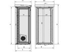SCHROFF modulaire buitenluchtkast met dubbele deur, ventilator, 1510H 1300W 600D