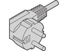 SCHROFF netsnoer, SCHUKO/UTE naar IEC C13-gehoekt, grijs