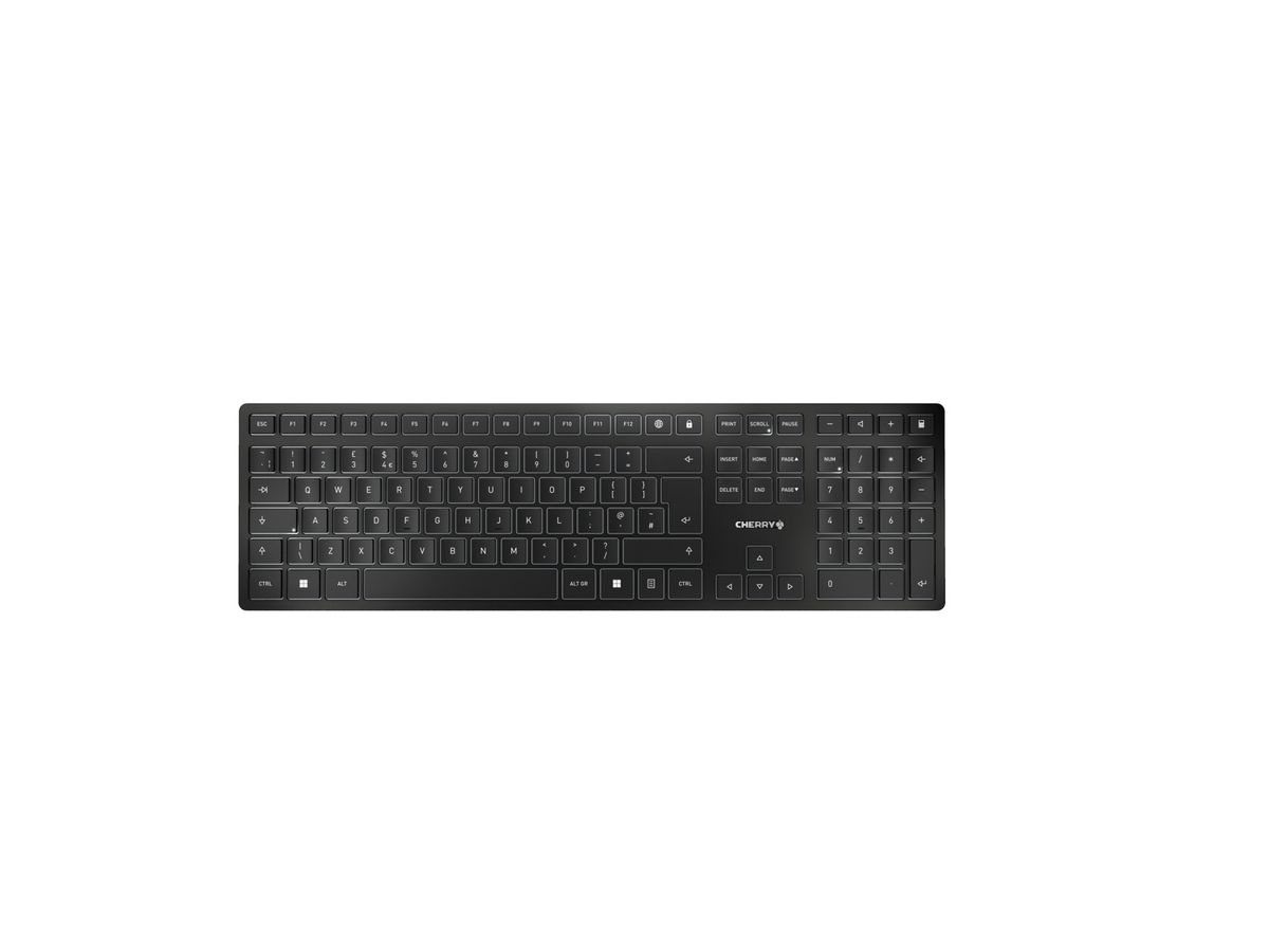 CHERRY KW 9100 SLIM keyboard Universal RF Wireless + Bluetooth QWERTY UK English Black