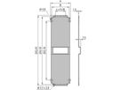 SCHROFF Frame Type Plug-In Unit Rear Panel, Plain, 6 U, 8 HP