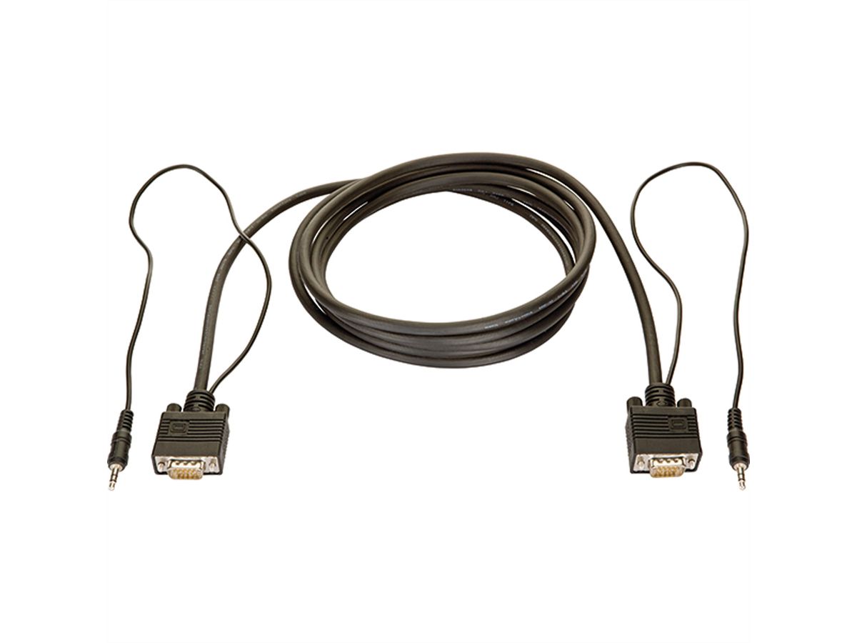 BACHMANN VGA mini jack combination cable 3.0m VGA+mini jack