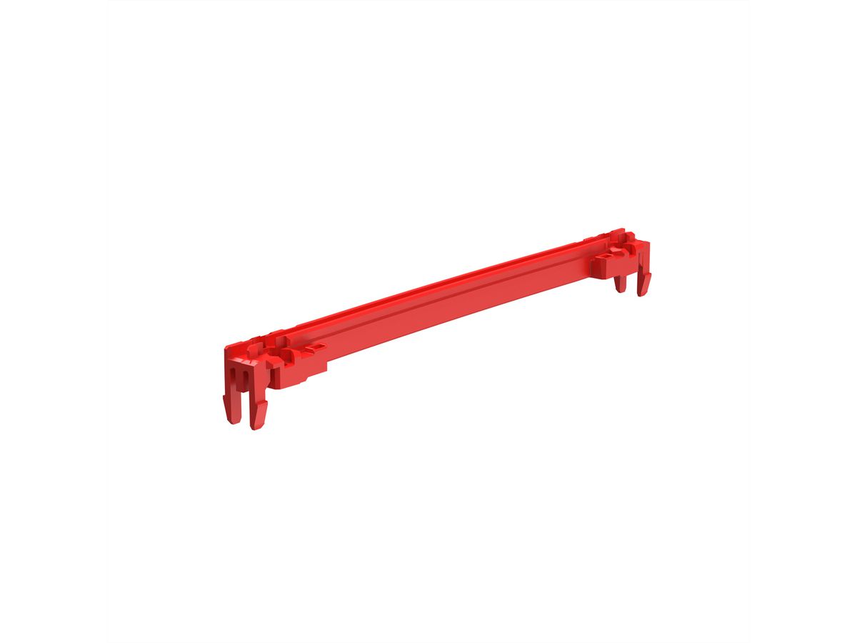 SCHROFF geleiderail accessoire type, PC, 220 mm, 2 mm groefbreedte, rood, 10 stuks