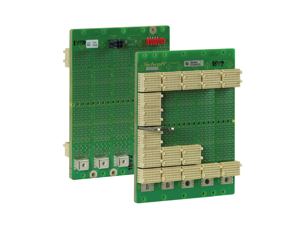 SCHROFF CPCI Serial Backplane, 3 U, 5 Slot, System Slot Left, Full-Mesh, Without RIO