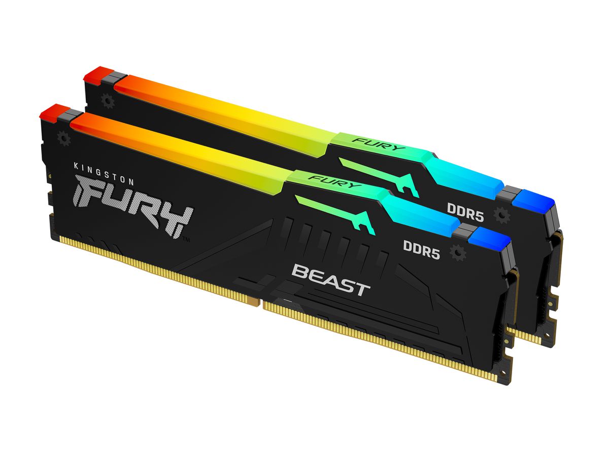 Kingston Technology FURY 64GB 5200MT/s DDR5 CL36 DIMM (Kit of 2) Beast RGB EXPO