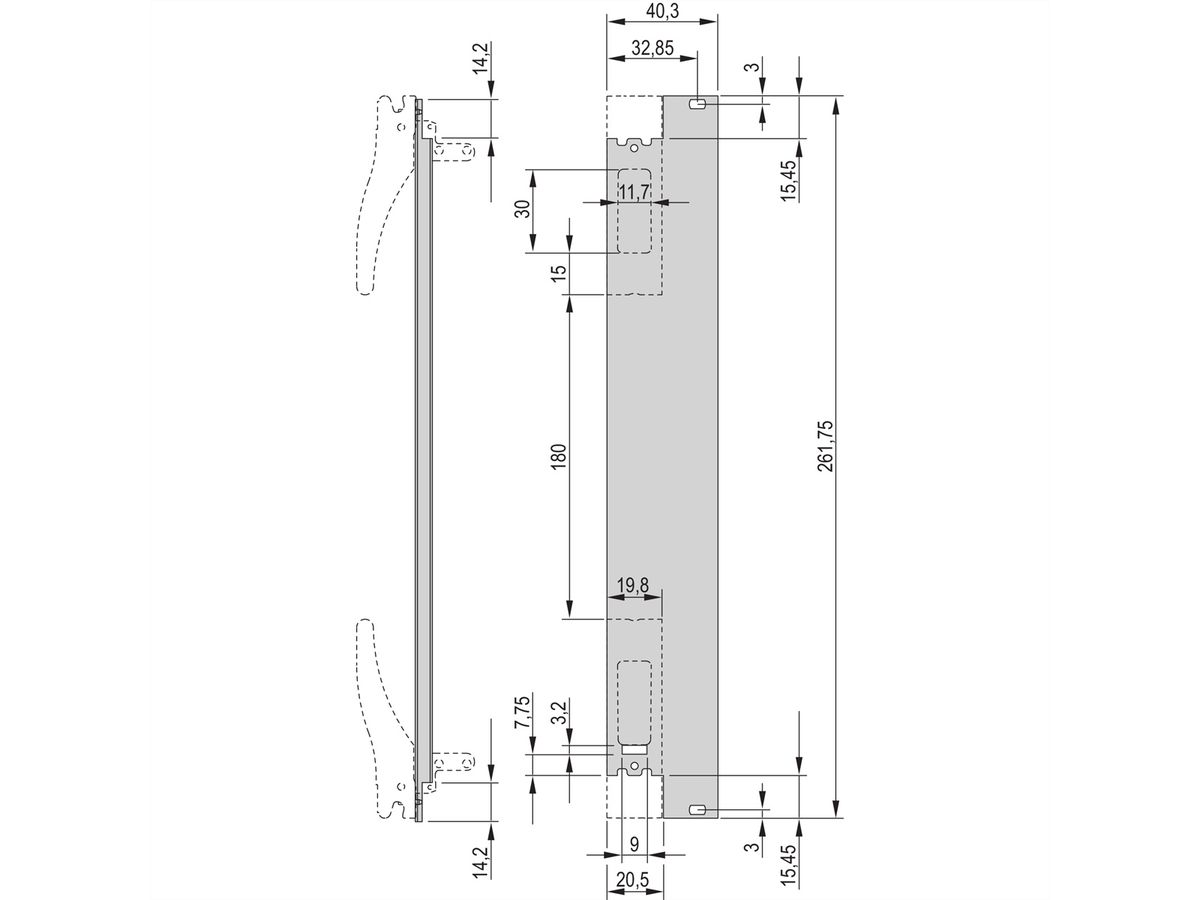 SCHROFF Plug-In Unit Kit With XL Handle, Shielded, Black, 6 U, 8 HP
