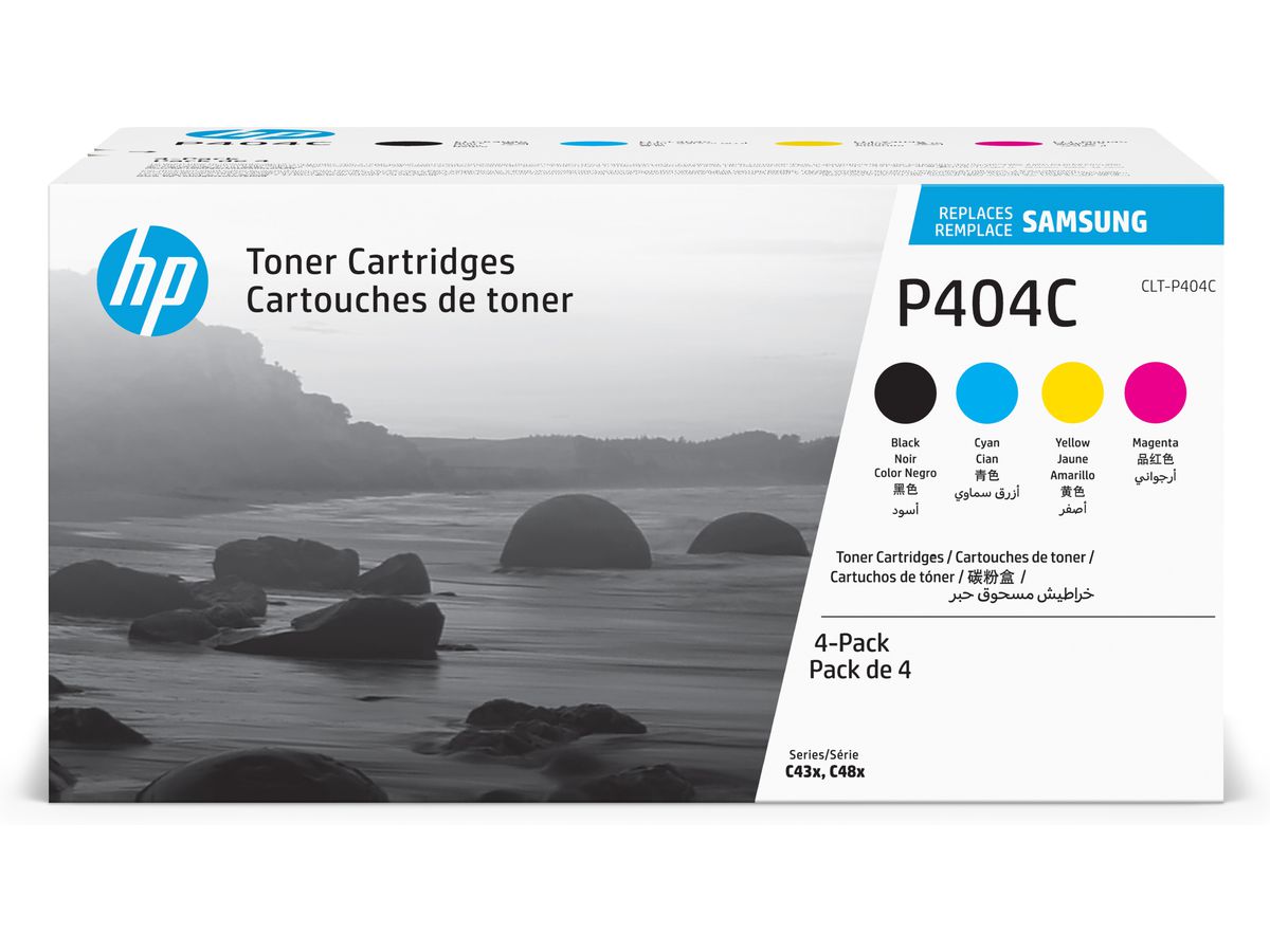 Samsung CLT-P404C 4-pack zwarte/cyaan/magenta/gele tonercartridges