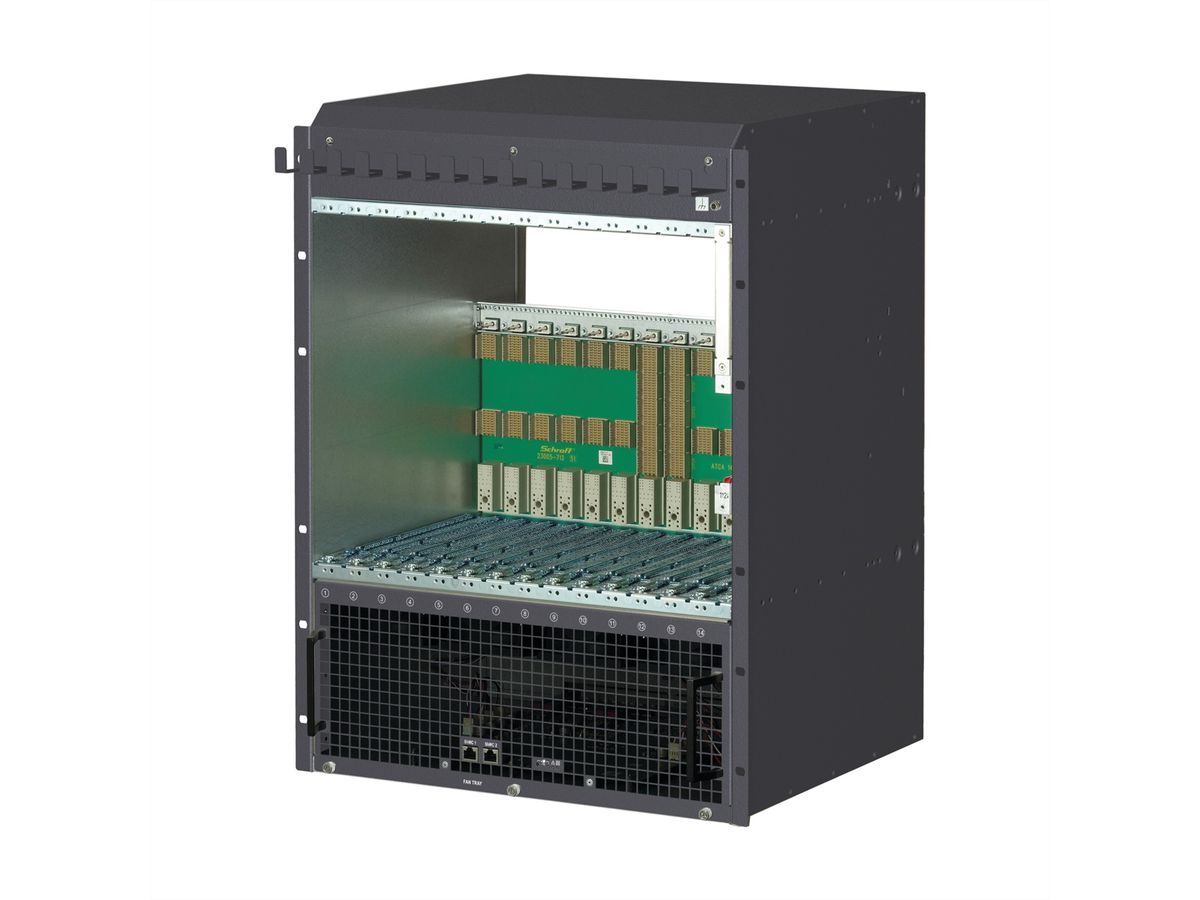 SCHROFF ATCA System ECO Modular serie, 14 sleuven, DC, 250 W/Slot