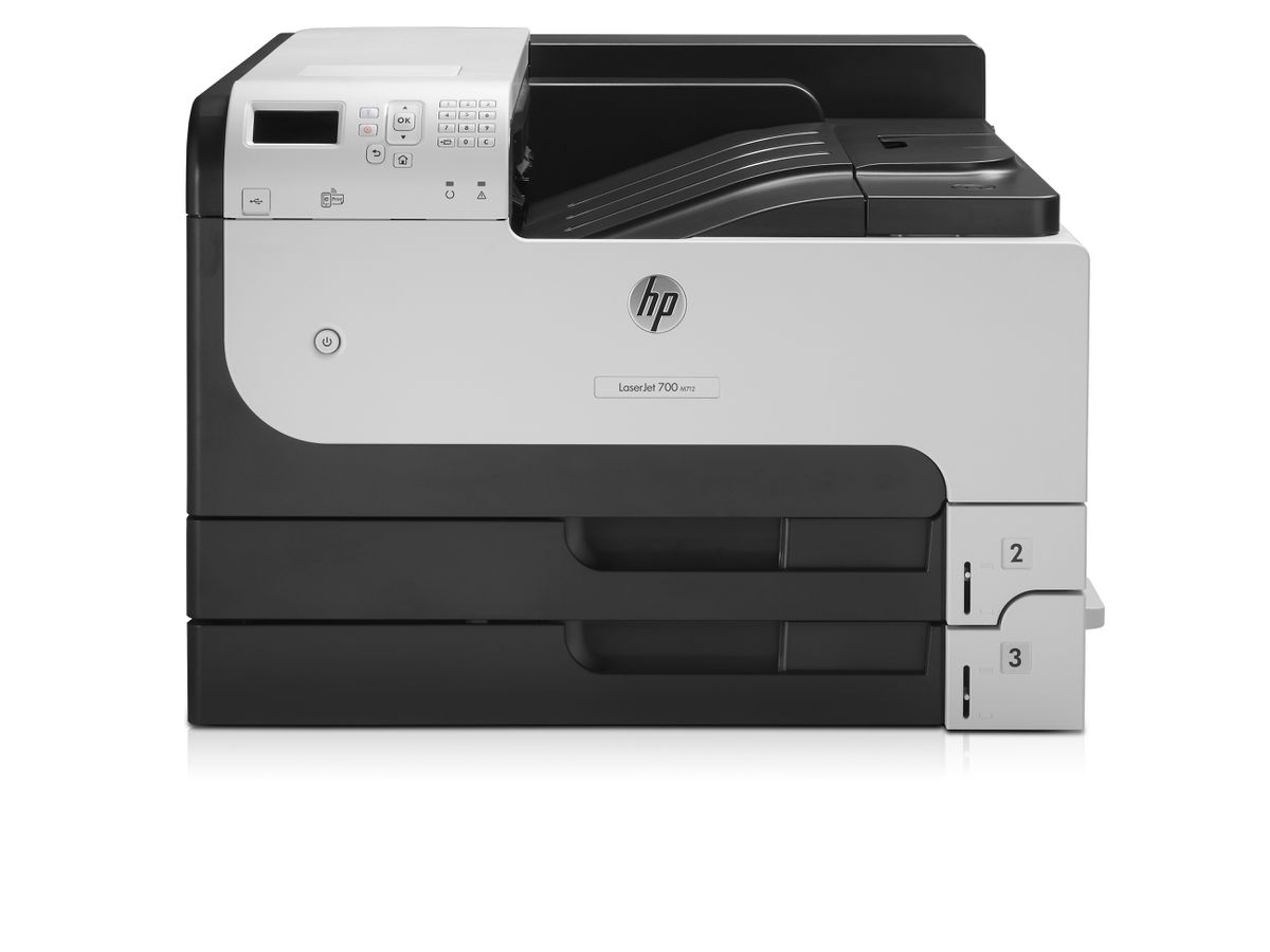 HP LaserJet Enterprise 700 printer M712dn, Zwart-wit, Printer voor Bedrijf, Print, Printen via de USB-poort aan voorzijde, Dubbelzijdig printen