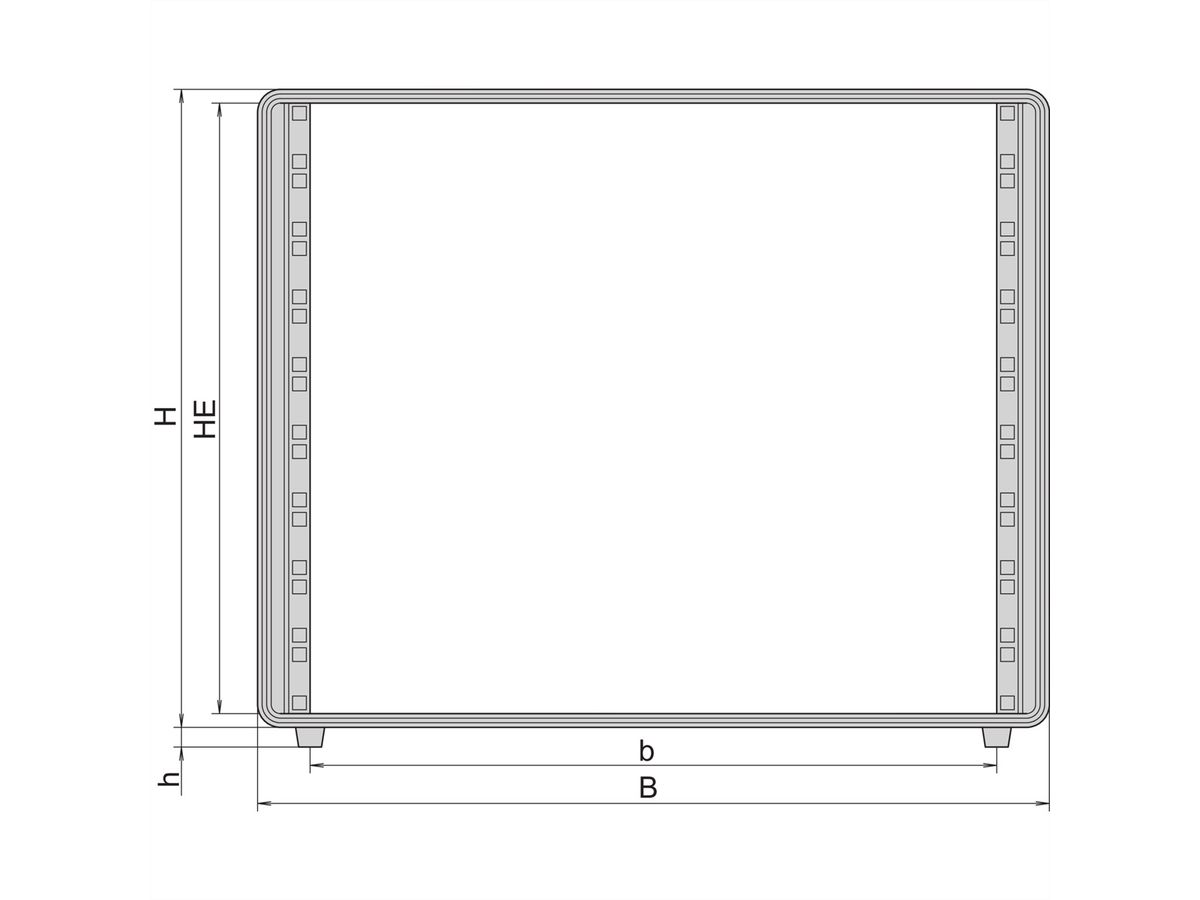 SCHROFF Comptec 19" desktop-koffer, niet-afgeschermd, alu-afdekking, 12 HE, 84 HE, 500 mm