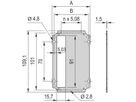 SCHROFF Frame Type Plug-In Unit Rear Panel, Cut-Out for One Connector, 3 U, 8 HP