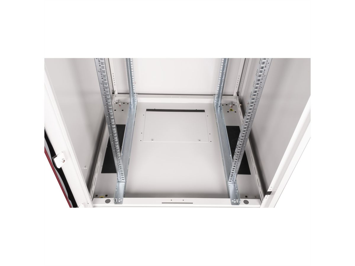 ROLINE 19-inch network cabinet Basic 22 U, 800x800 WxD glass door grey