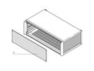 SCHROFF PropacPRO Front Panel, Full Width, Unshielded, 2 U, 42 HP, 2 mm, Al, Anodized, Untreated Edges