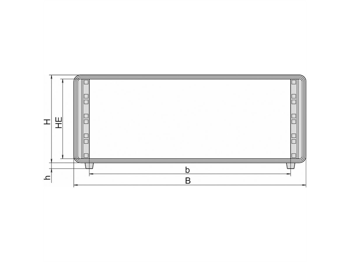 SCHROFF Comptec 19" Desktop Case, Unshielded, Steel Cover, 3 U, 84 HP, 300 mm