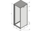 SCHROFF Novastar Cabinet Without Door and Rear Panel, Slim-line, RAL 7021, 1167H 553W 800D