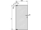 SCHROFF Eurorack Glass Door, 120° Opening Angle, 43 U 600W