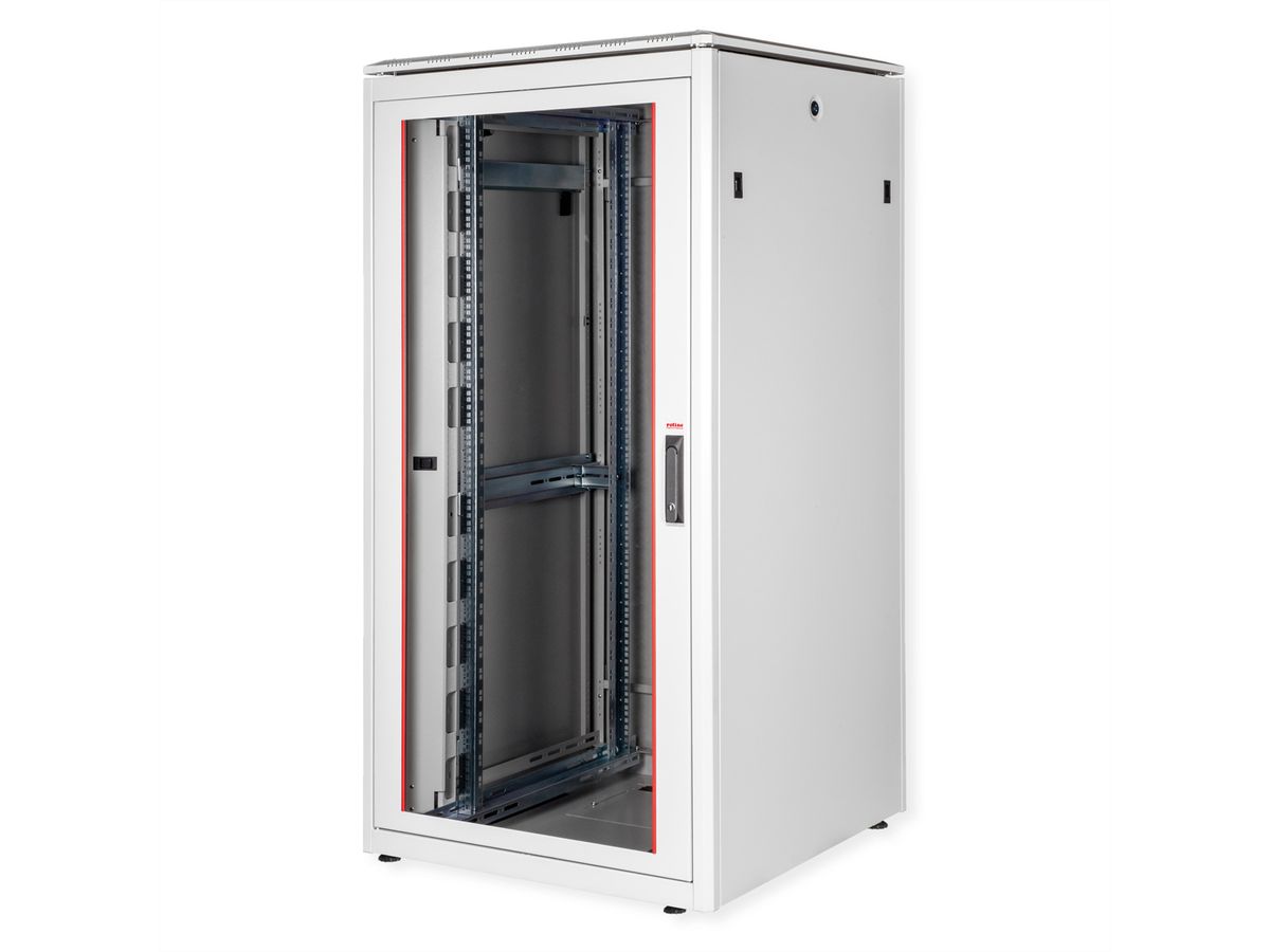 ROLINE 19-inch network cabinet Pro 32 U, 800x800 WxD glass door grey
