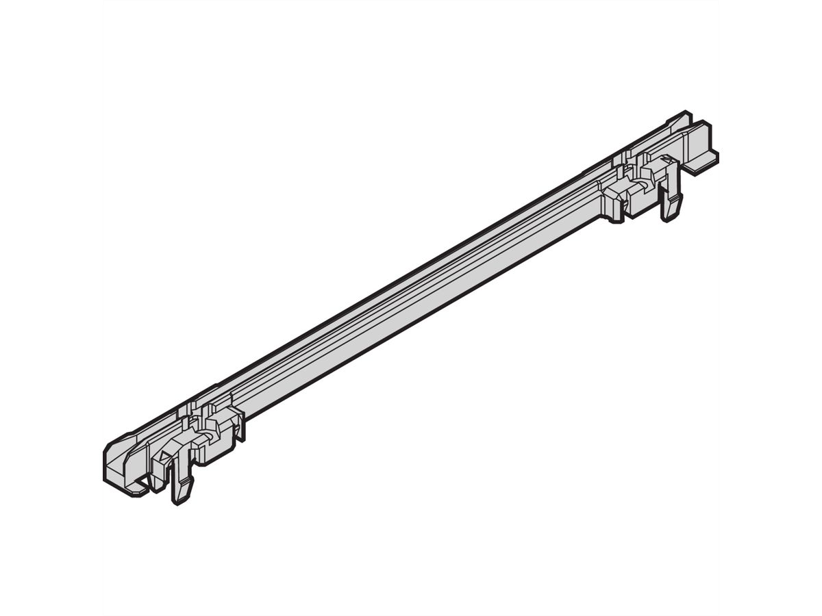 SCHROFF Guide Rail Standard Type, PC, 280 mm, 2 mm Groove Width, Multi-Piece, Red/Silver, 10 Pieces