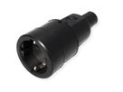 BACHMANN solid rubber coupling black, Bend protection mountable