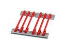SCHROFF Guide Rail Standard Type, PC, 220 mm, 2 mm Groove Width, Red, 10 Pieces