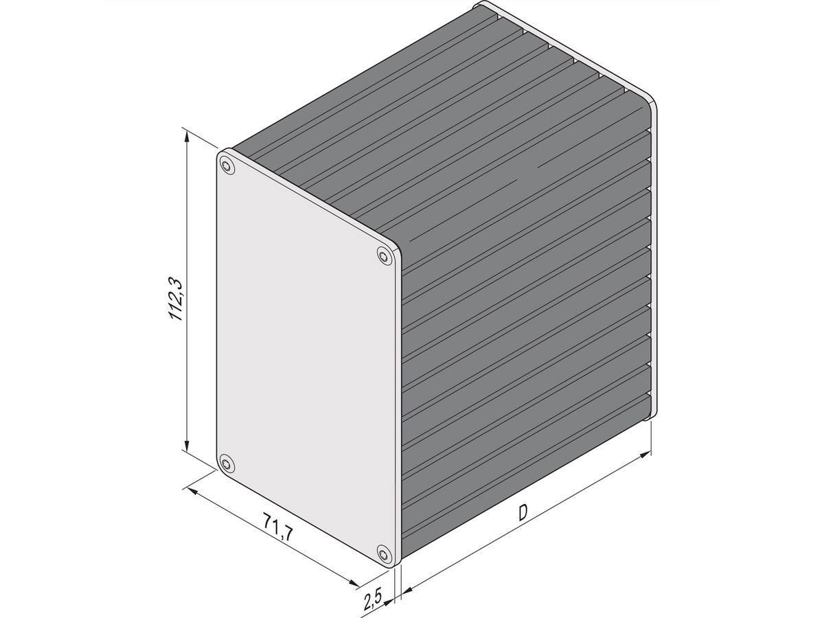SCHROFF Minipac Rectangular Shape Case, Desktop