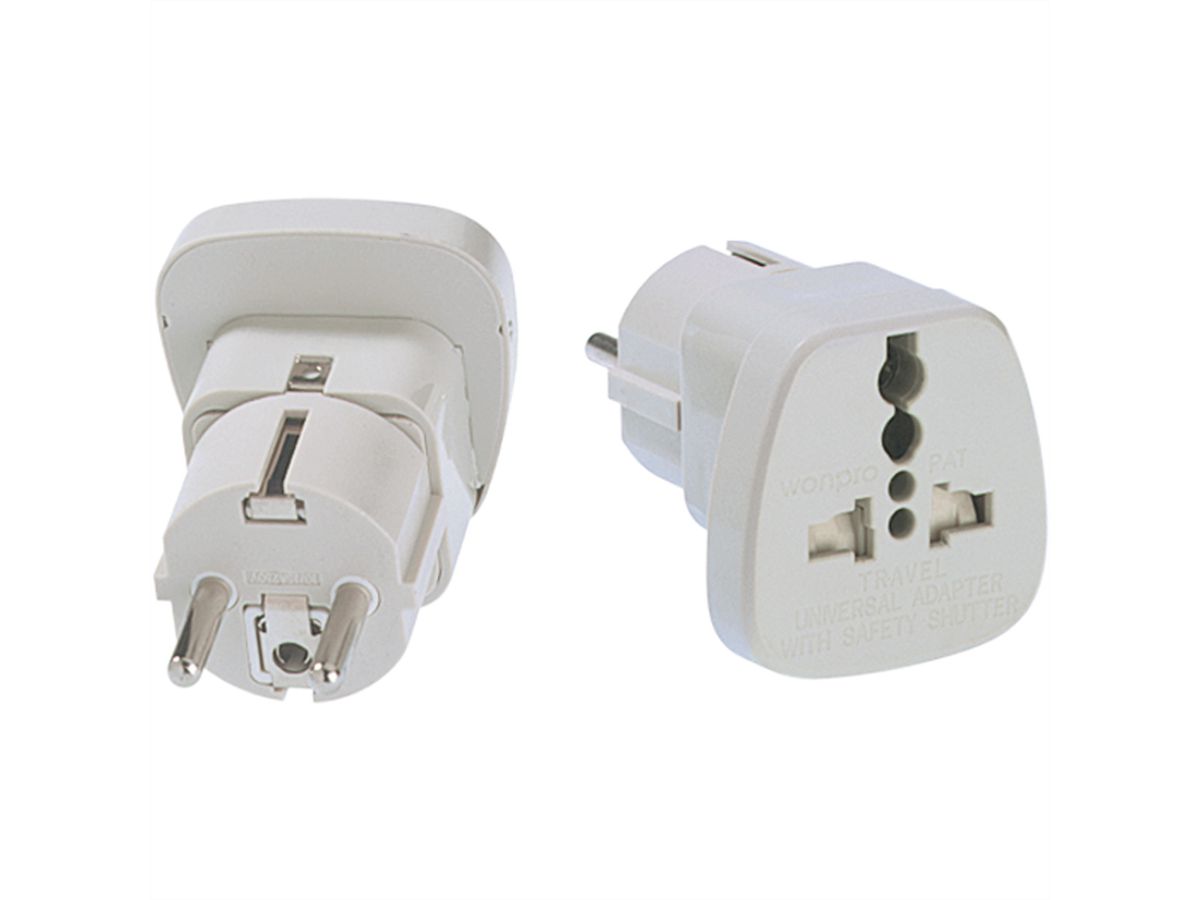 BACHMANN mains plug adapter, Safety plug-worldwide
