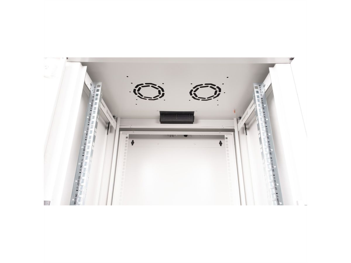 ROLINE 19-inch wall-mounted housing Pro 16 U, 600x600 WxD two-part swivelling grey