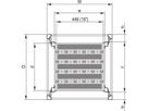 SCHROFF Eurorack 19" Shelf, Stationary, Recessed by 100 mm, 600W 600D