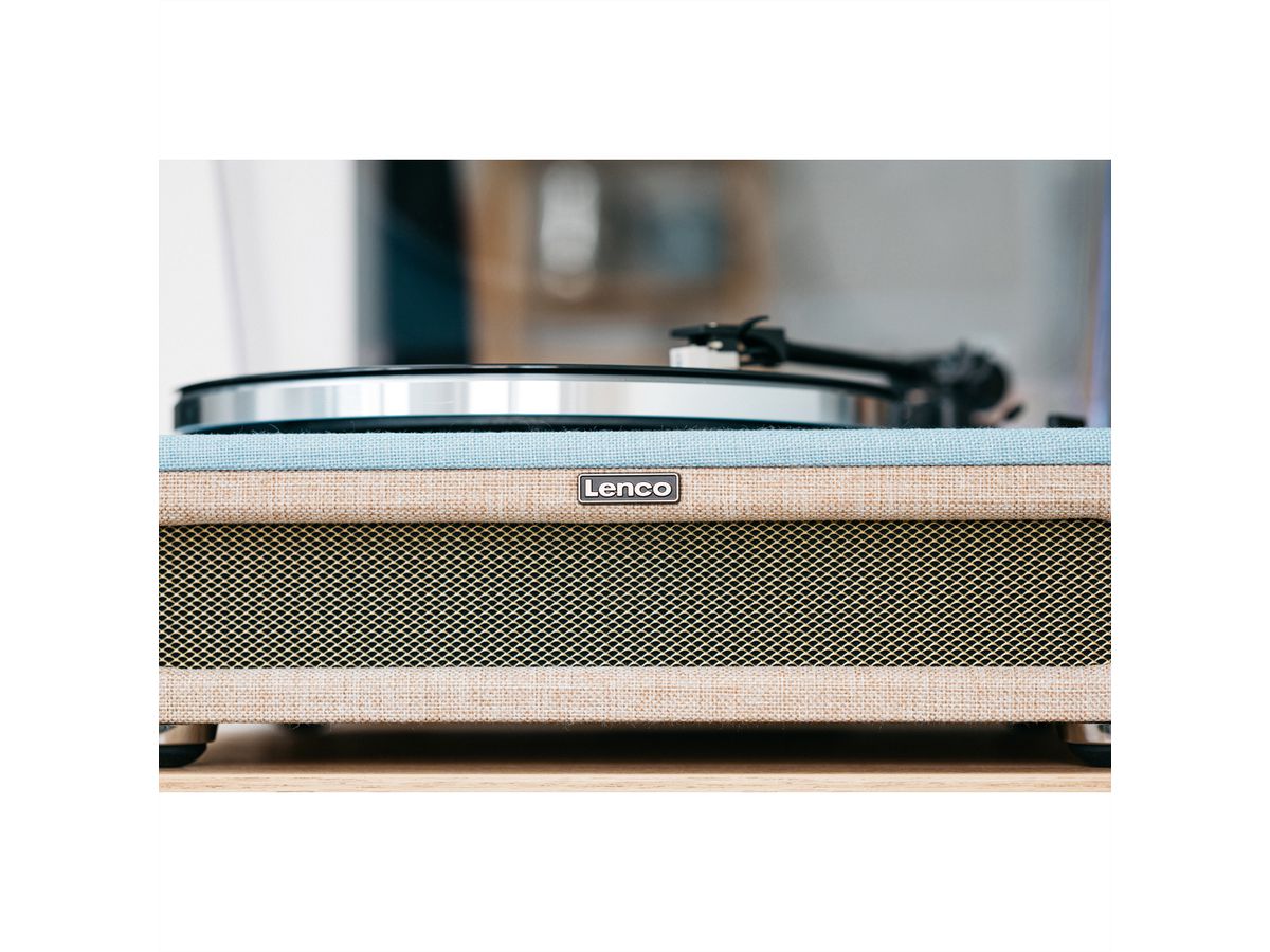Lenco platenspeler LS-440 , Blauw/beige