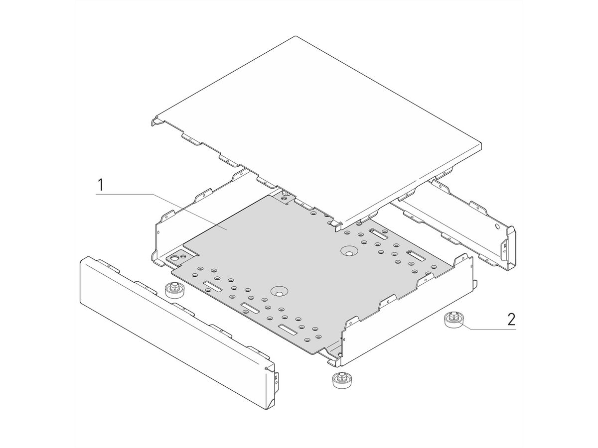 SCHROFF Interscale Mounting Plate for Case 221W x 221D