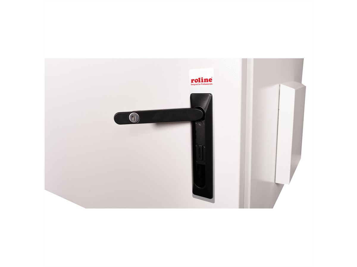 ROLINE 19-inch wall-mounted housing Pro 7 U, 600x600 WxD IP55 outdoor grey