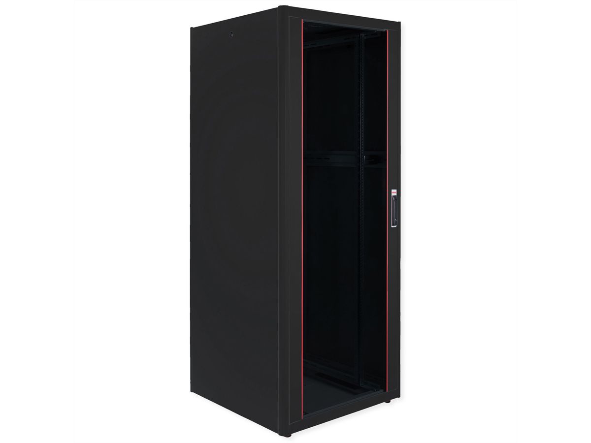 ROLINE 19-inch netwerkkast Pro 42 U , 800x800 BxD Glazen deur zwart