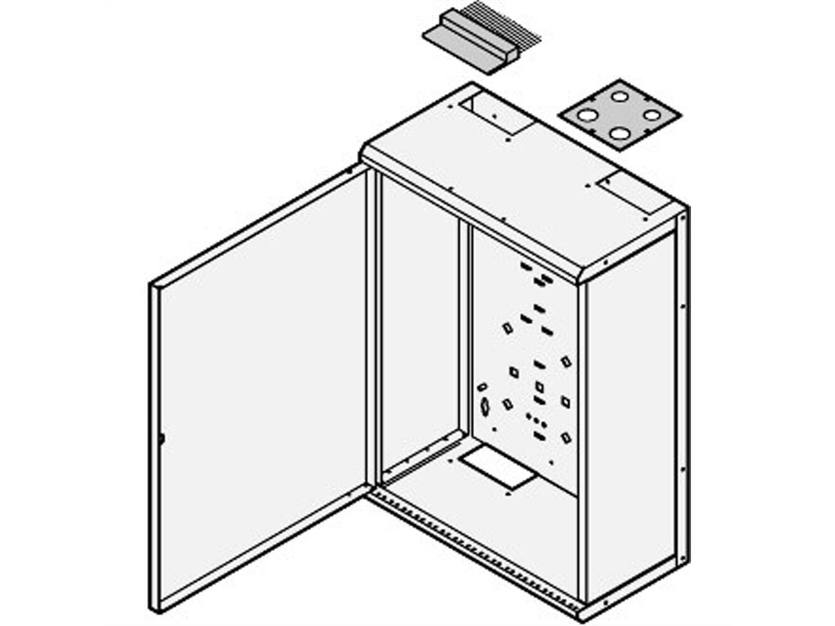 SCHROFF LAN-koffer borstelstrip voor modulair kistensysteem