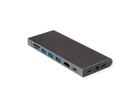 VALUE Dockingstation Type C, HDMI 4K60, 1x USB3.2Gen1 C + 3x A USB3.2 Gen1, 1x Type C PD, 1x SD/TF, 1x RJ45, 1x 3.5mm Audio