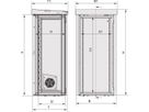 SCHROFF Outdoor Modular VENT Cabinet With Double Door, Fan, 1330H 1300W 600D