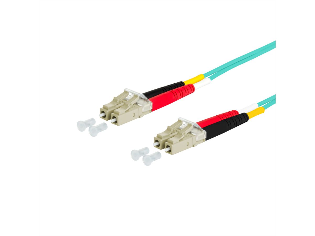 METZ CONNECT OpDAT patch cord, LC-D/LC-D OM3, 50 m