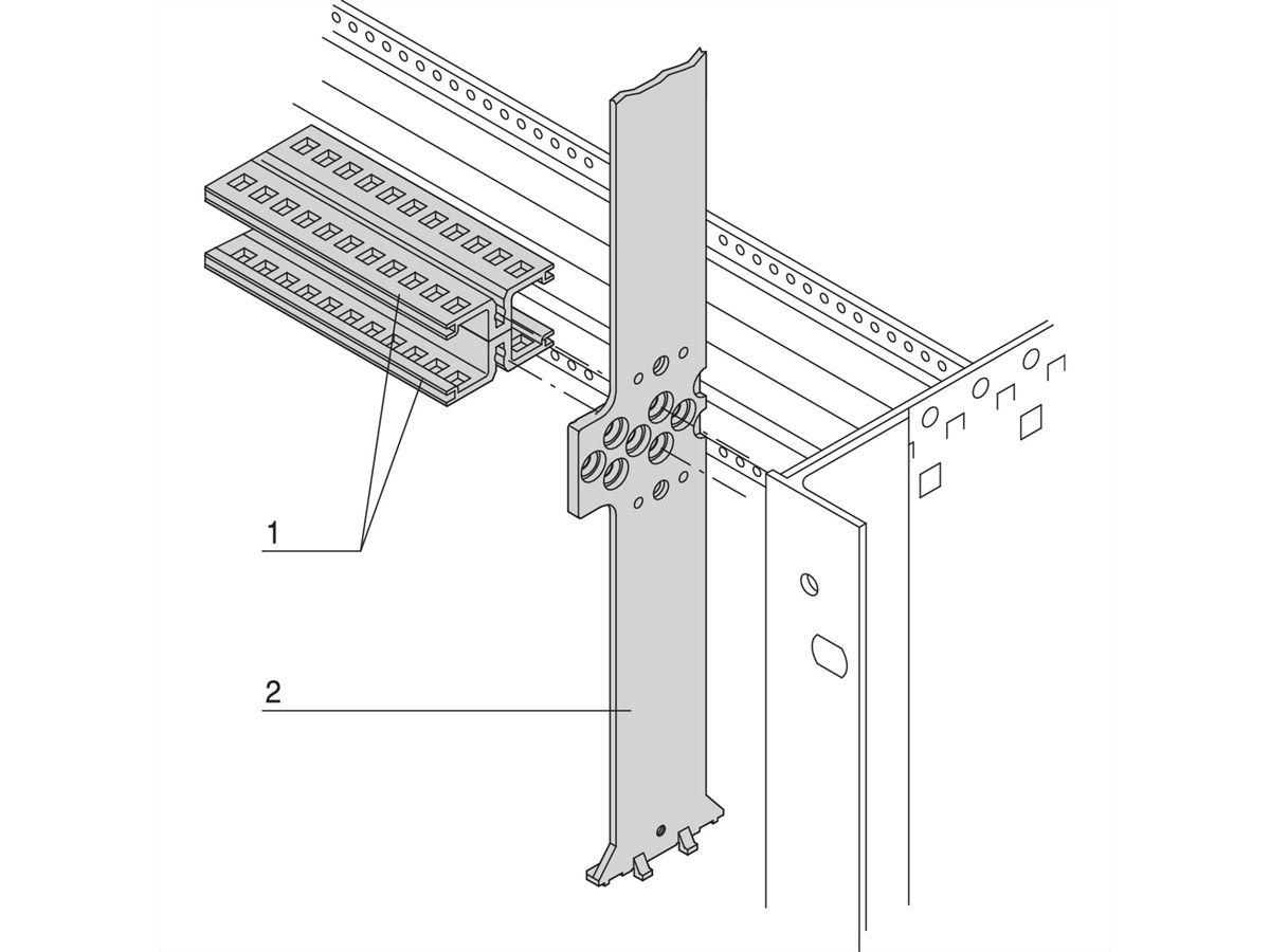 SCHROFF Splitting Extrusion 6 U for Combined Mounting