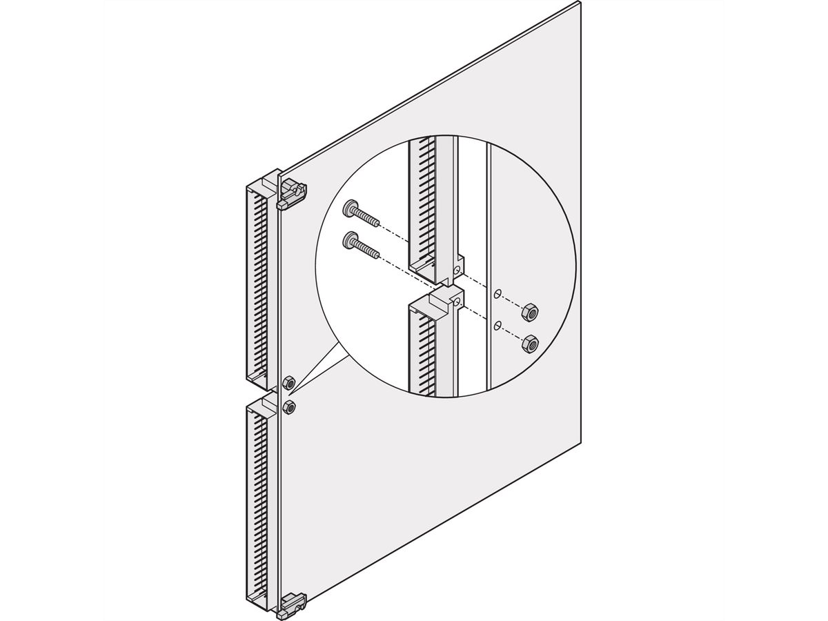 SCHROFF insteekbare frame-eenheid connector naar printplaat montageset, midden