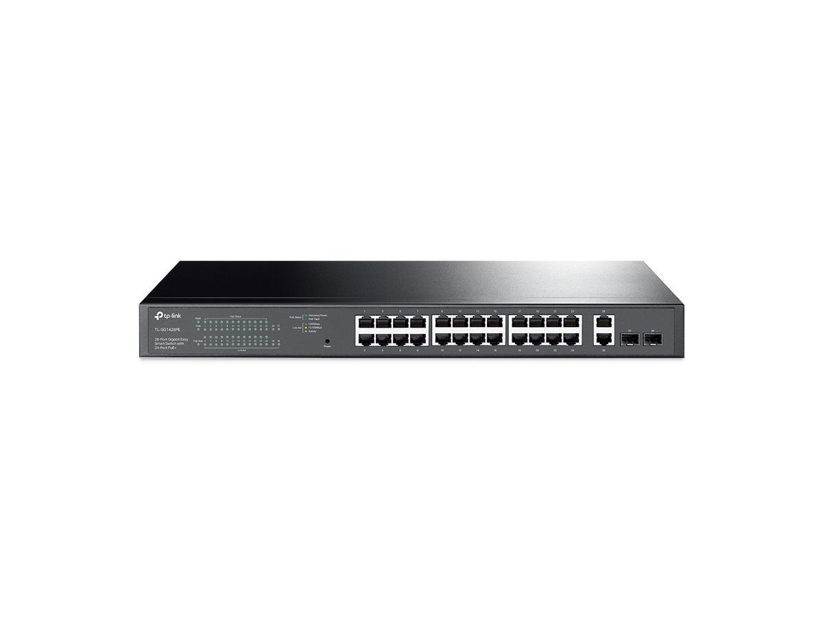 TP-Link TL-SG1428PE netwerk-switch Managed L2 Gigabit Ethernet (10/100/1000) Power over Ethernet (PoE) 1U Zwart