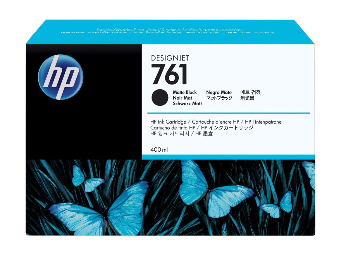 HP 761 400-ml Matte Black DesignJet Ink Cartridge
