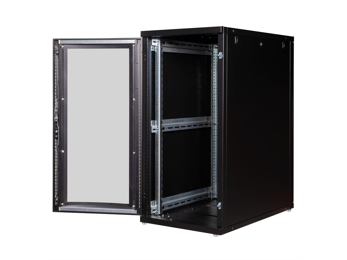 ROLINE 19-inch serverrack 26 U, 600x1000 BxD zwart plexiglas